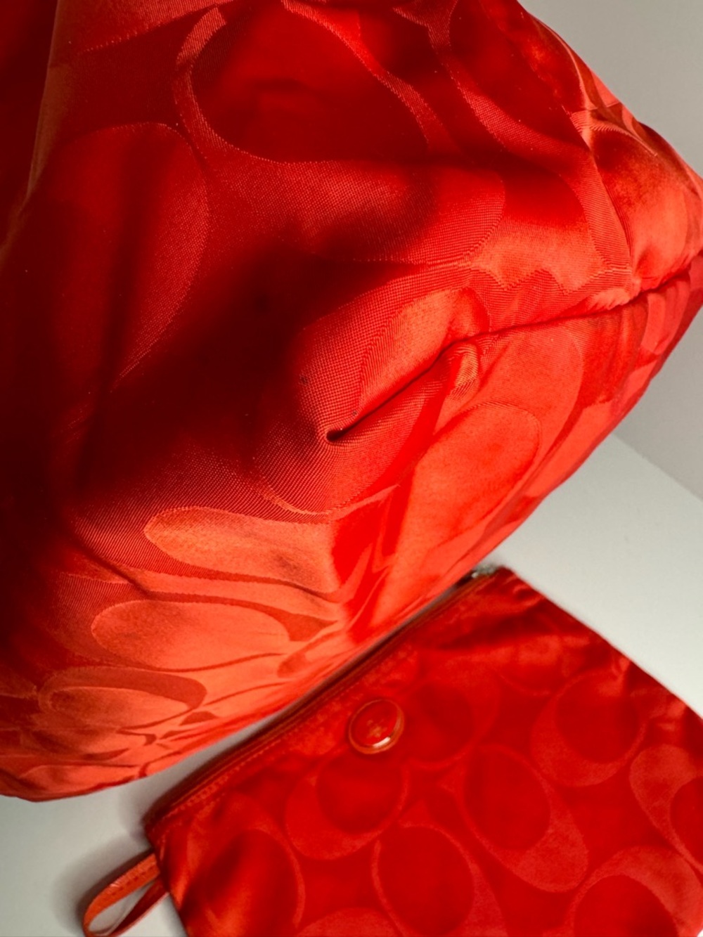 #279 Coach Nylon Getaway Weekender Signature Tote w/ Snap-In Pouch - Picture 9 of 15